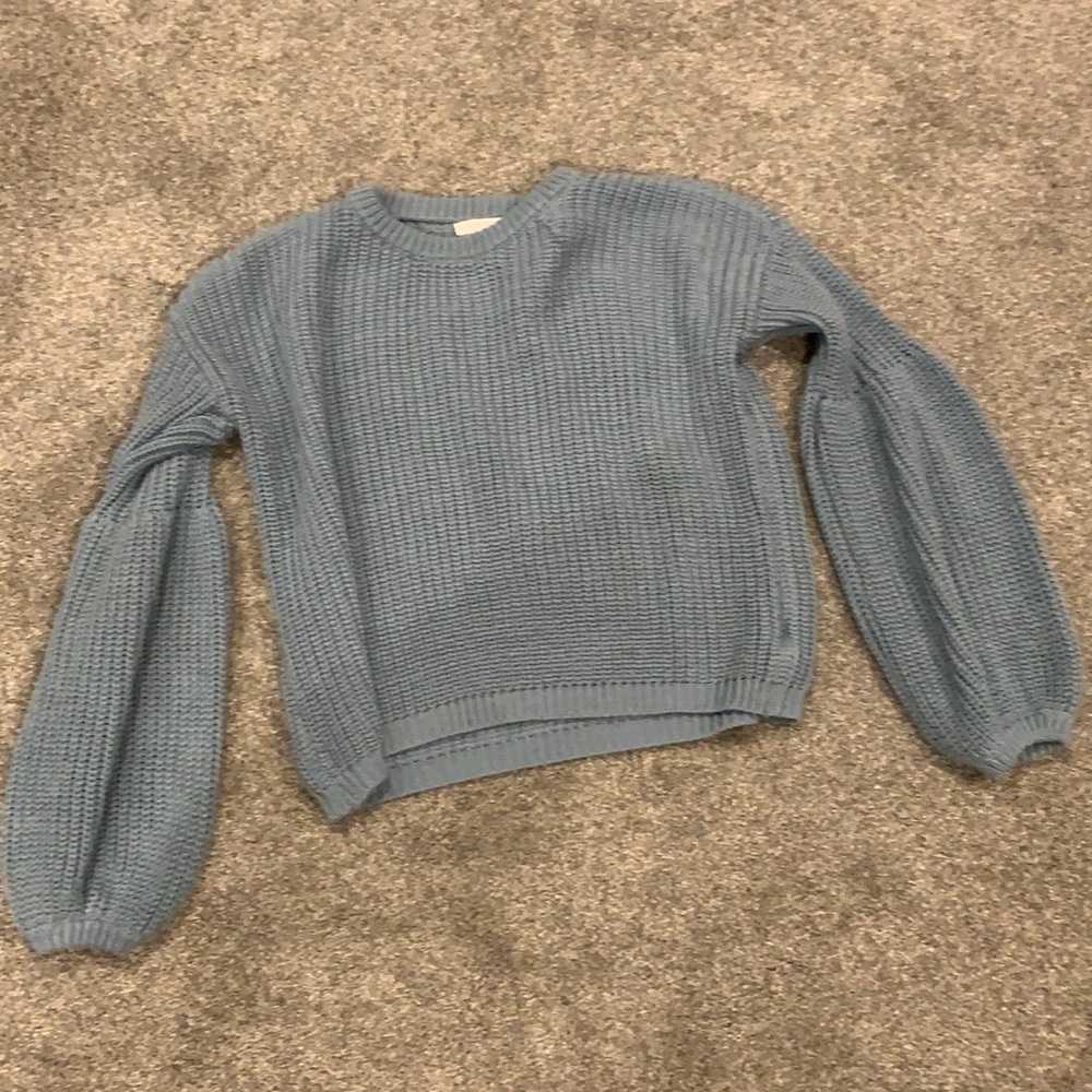 blue sweater